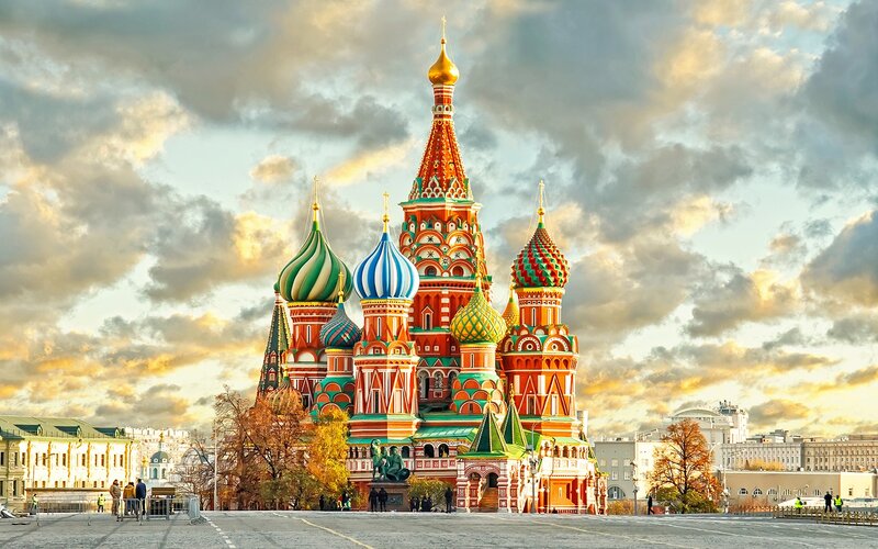 St. Basil's Cathedral — Red, Dramatic, Sunset, Photograph