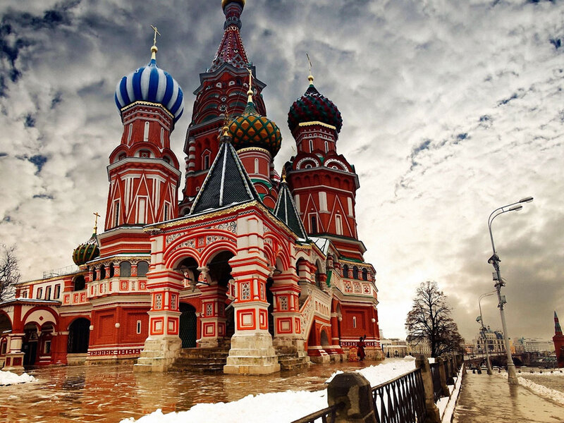 St. Basil's Cathedral — Red, Dramatic, Winter, Photograph