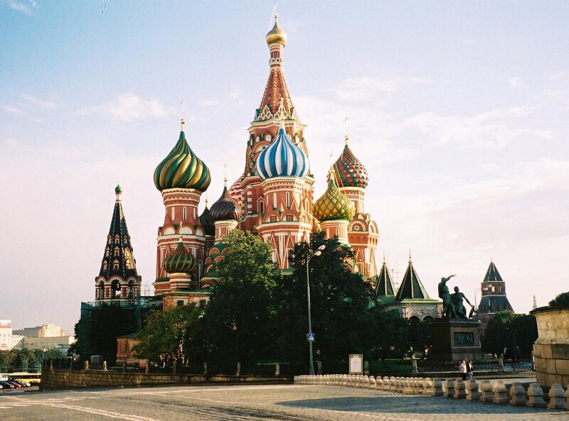 St. Basil's Cathedral — Red, Serene, Afternoon, Photograph, Trees