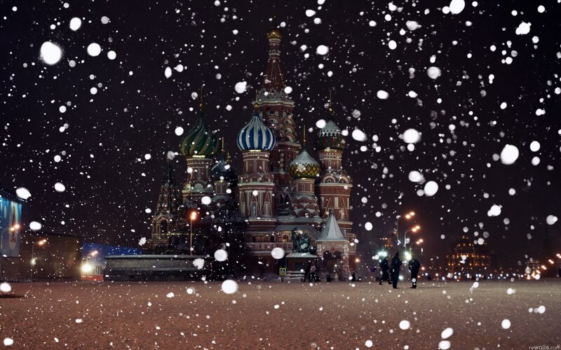 St. Basil's Cathedral — Red, Serene, Night