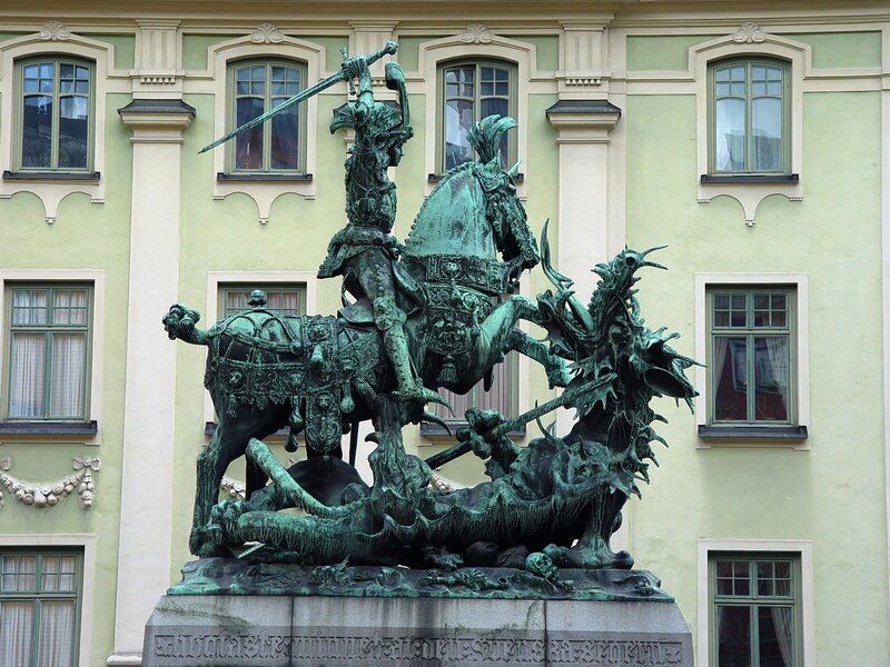St. George and the Dragon statue