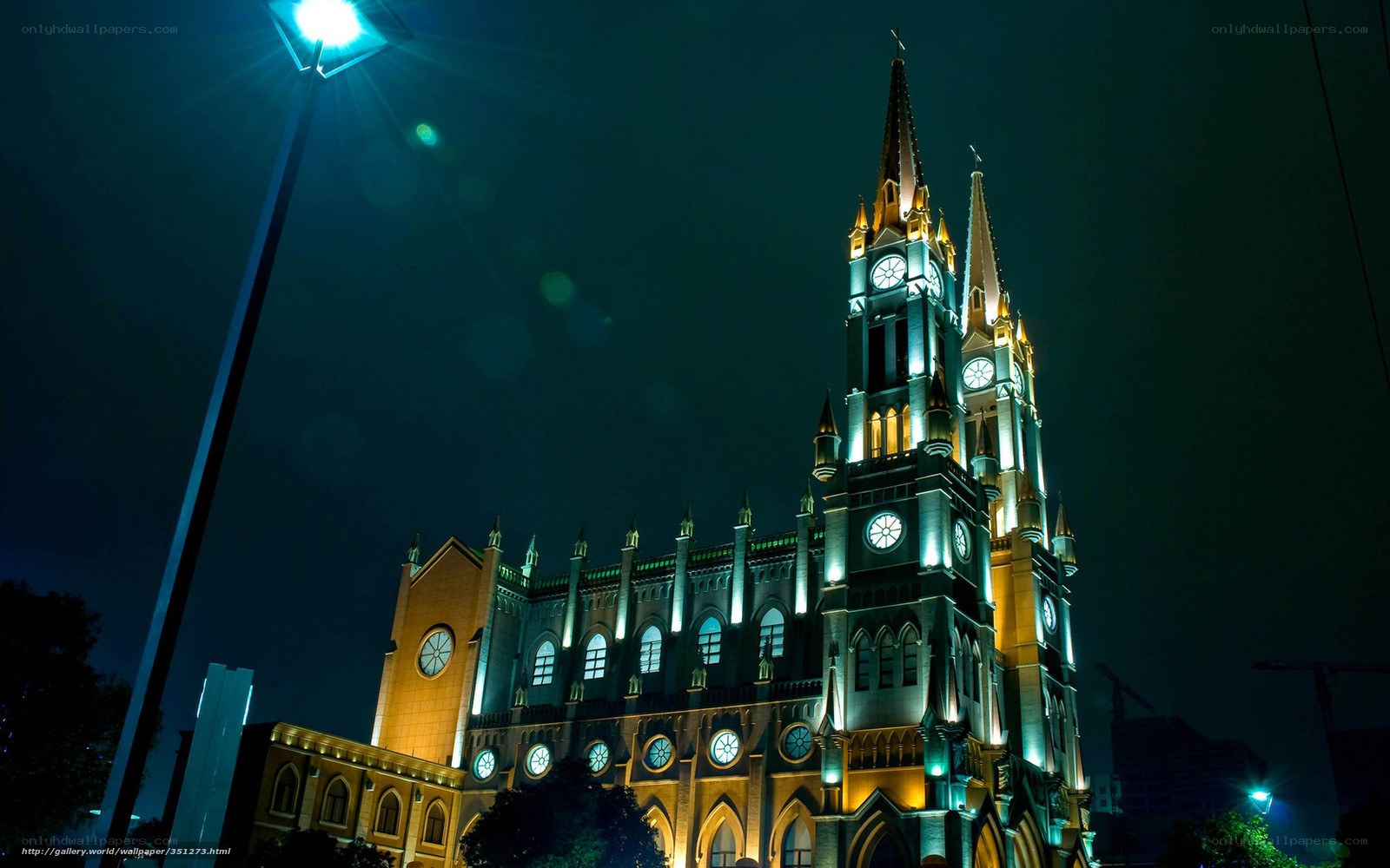St. Joseph's Cathedral at night