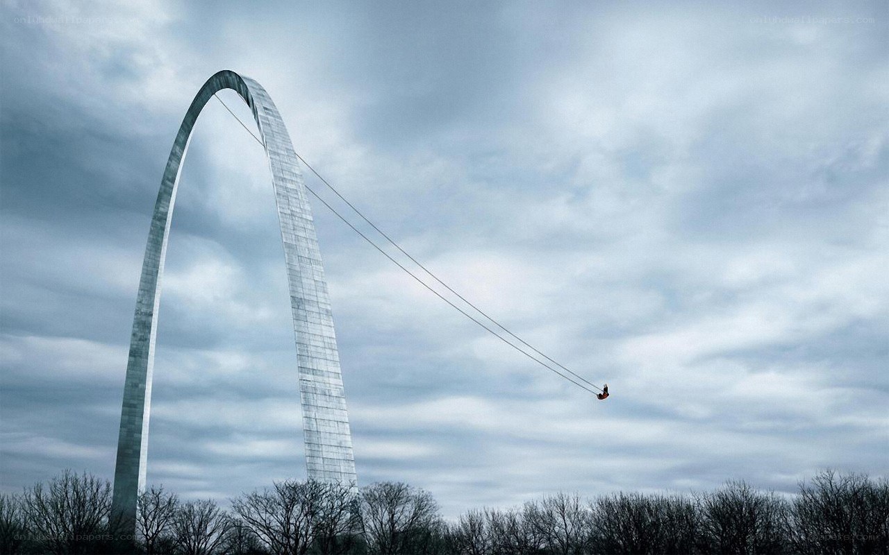 St. Louis Arch with swing
