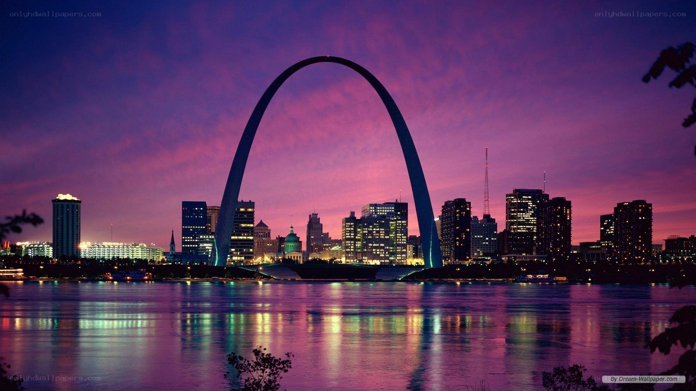 St. Louis skyline at dusk