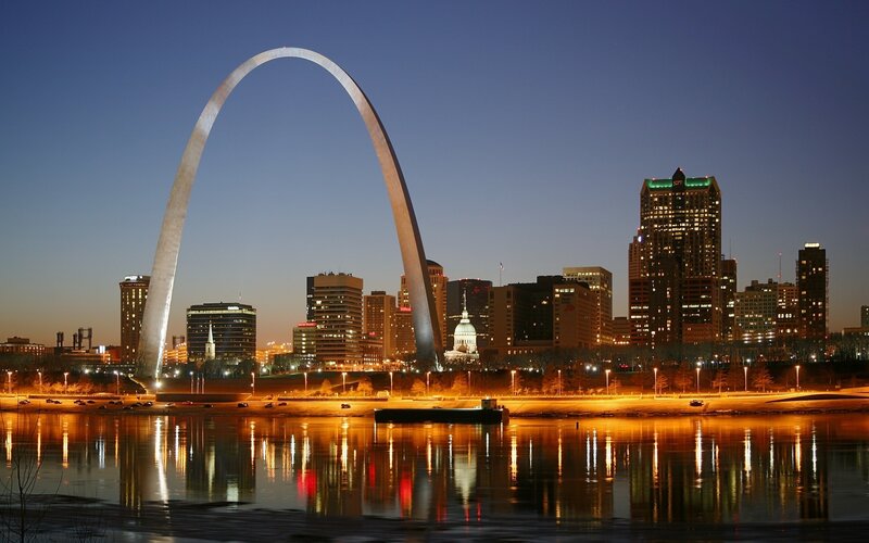 St. Louis skyline at dusk
