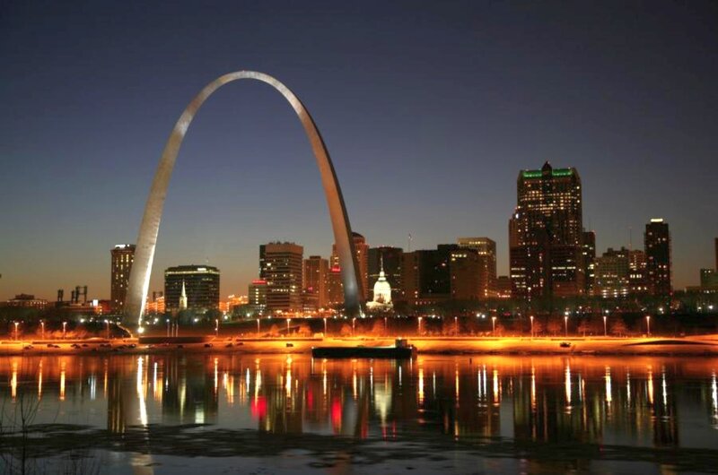 St. Louis skyline at night