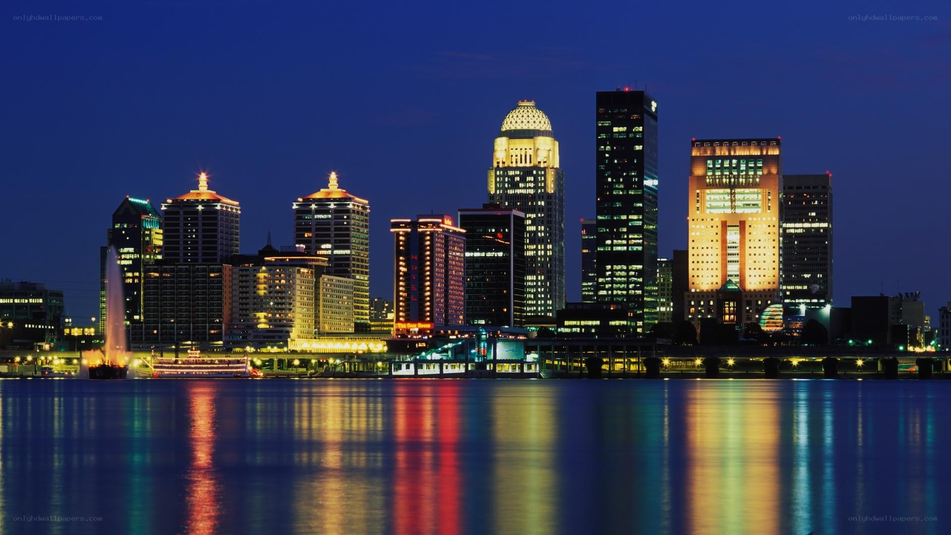 St. Louis skyline at night