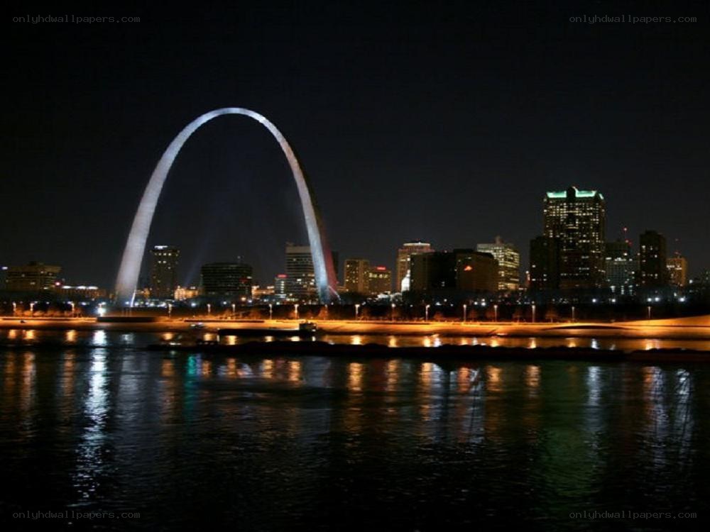 St. Louis skyline at night