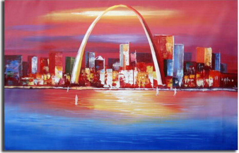 St. Louis skyline at sunset