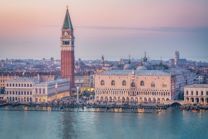 St Mark's Square at Dusk — Pink