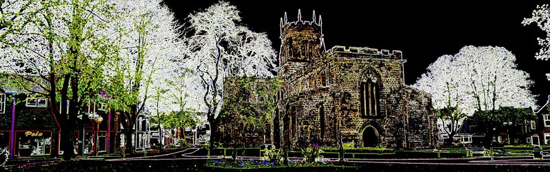 St. Mary's Church in a stylized image