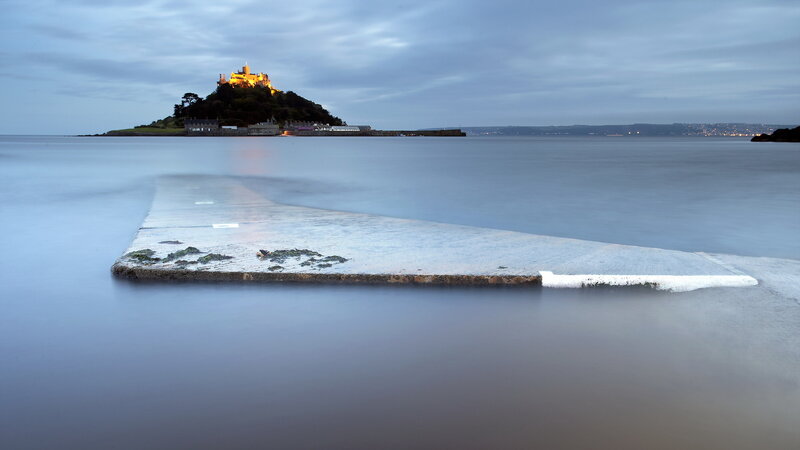 St Michael's Mount at Dusk — Blue, Serene