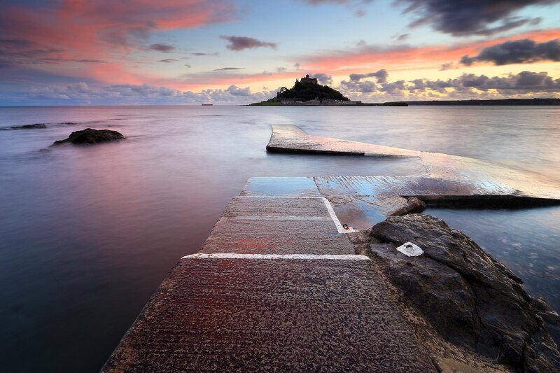 St Michael's Mount — Pink, Serene, Sunset