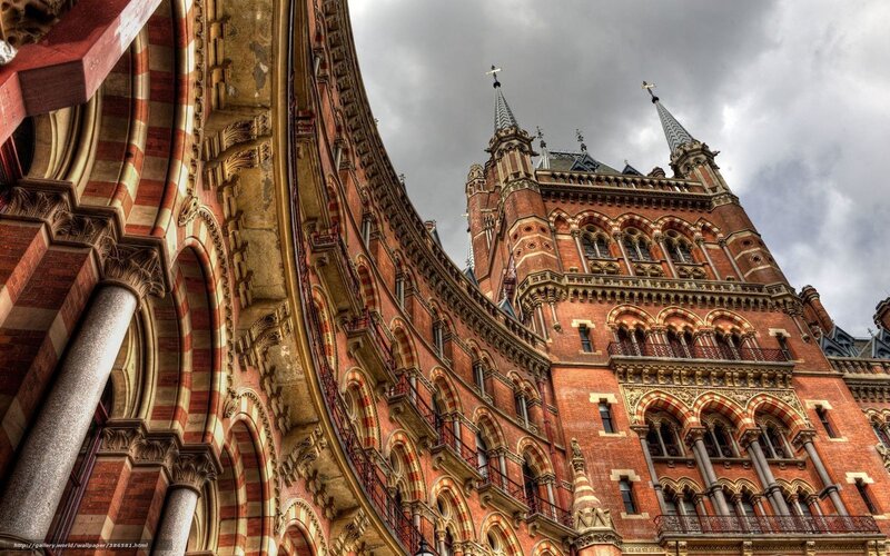 St Pancras Railway Station — Red, Dramatic