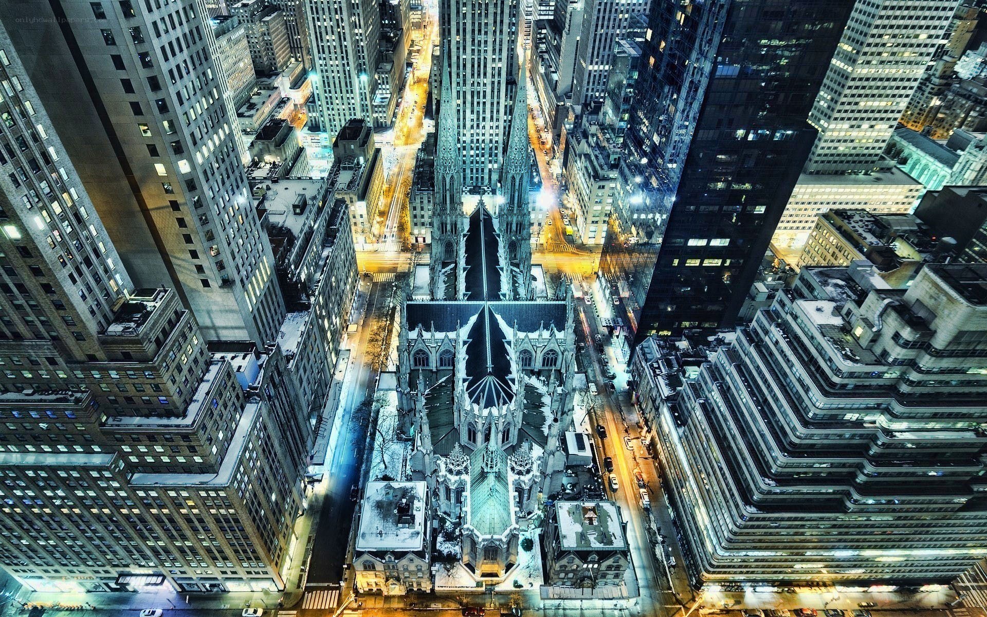 St. Patrick's Cathedral at night