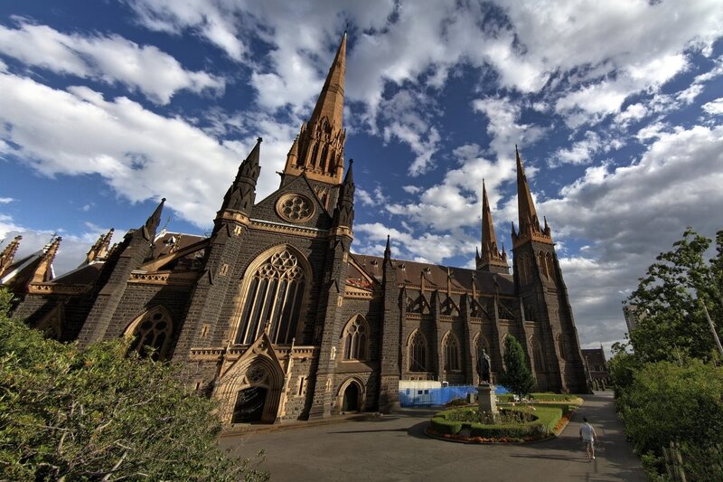 St Patrick's Cathedral — Blue, Dramatic