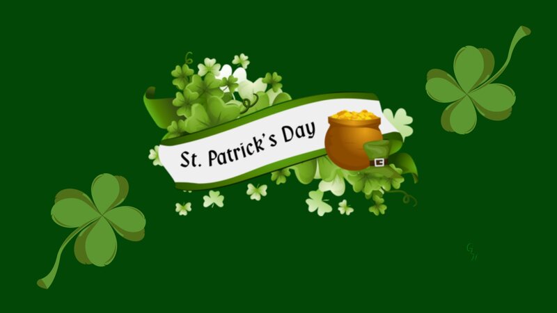 St. Patrick's Day Banner — Green