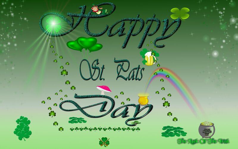 St Patrick's Day Greeting — Green, Festive