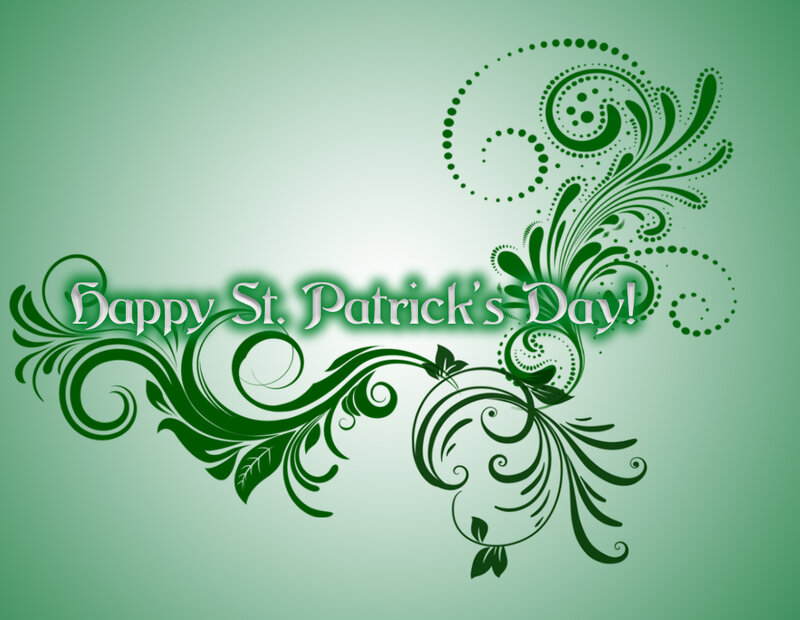 St. Patrick's Day Greeting — Green, Festive, Vector Art