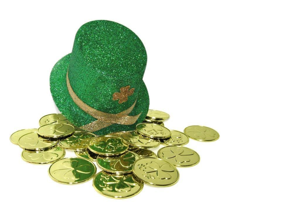 St. Patrick's Day hat and coins