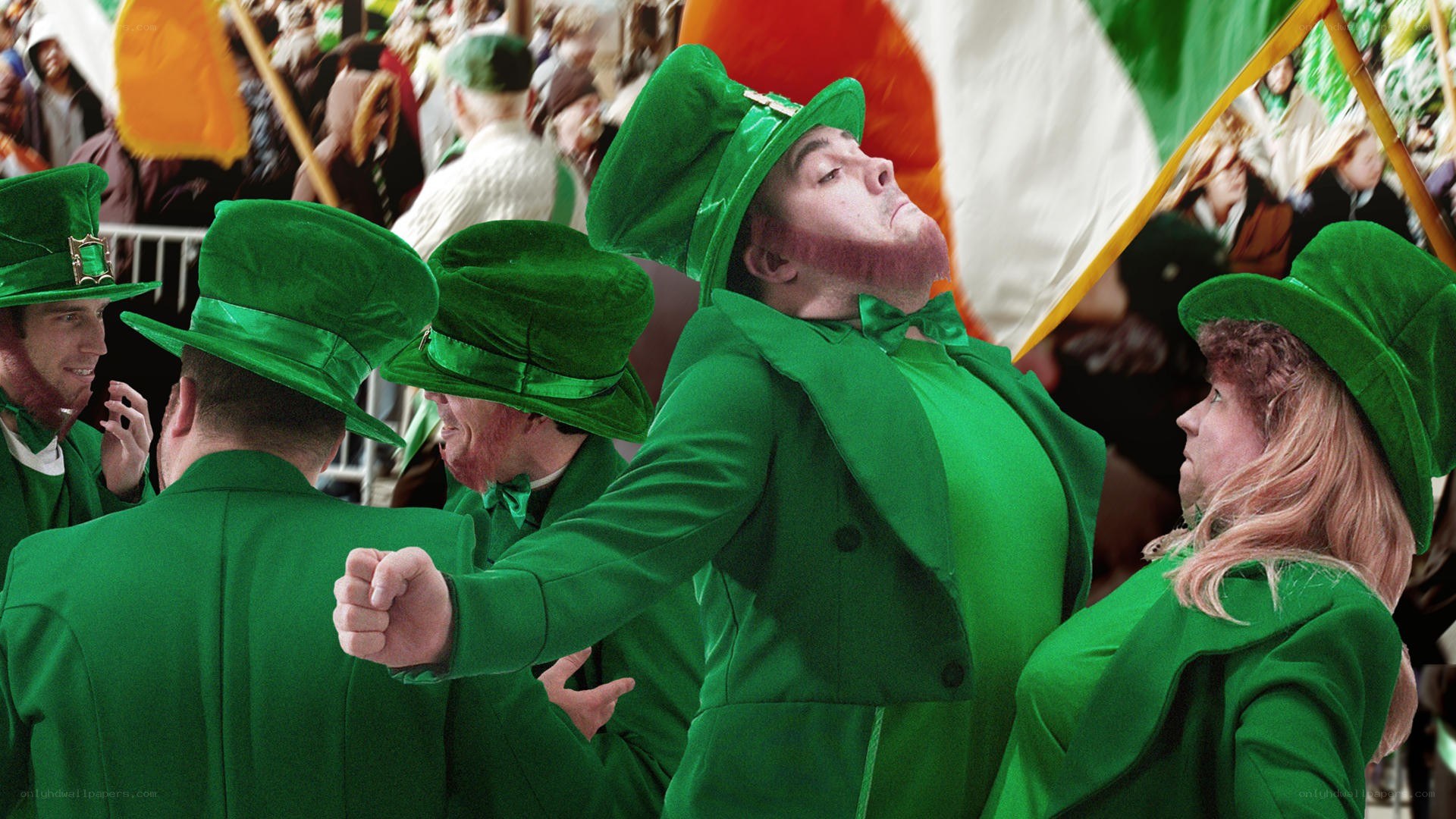 St. Patrick's Day parade participants