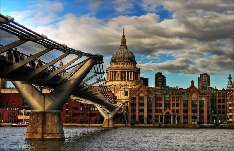 St Paul's Cathedral and Millennium Bridge