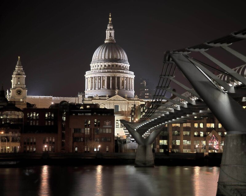 St Paul's Cathedral at night