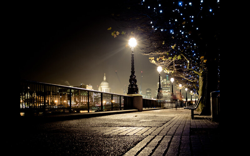 St Paul's Cathedral at Night — Black, Serene
