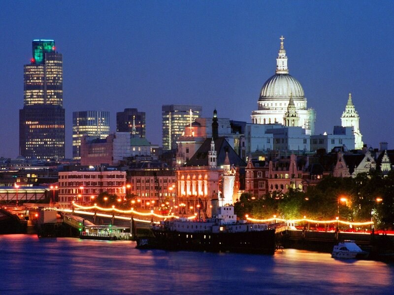 St Paul's Cathedral at Night — Blue, Calm