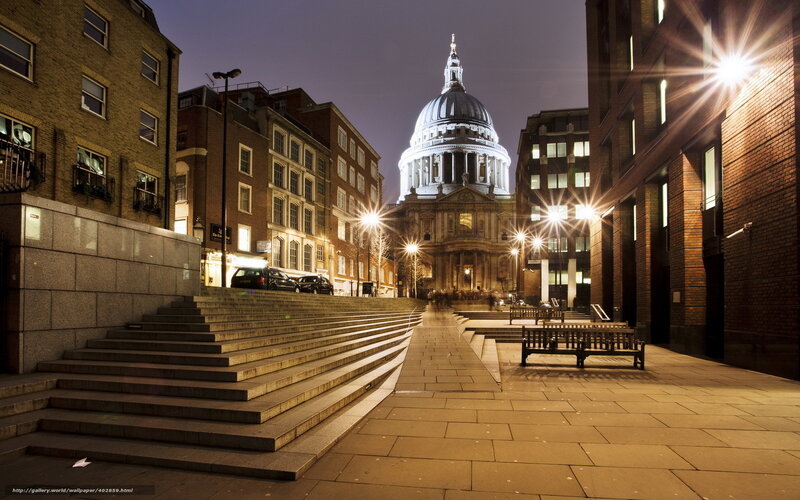 St Paul's Cathedral at Night — Brown