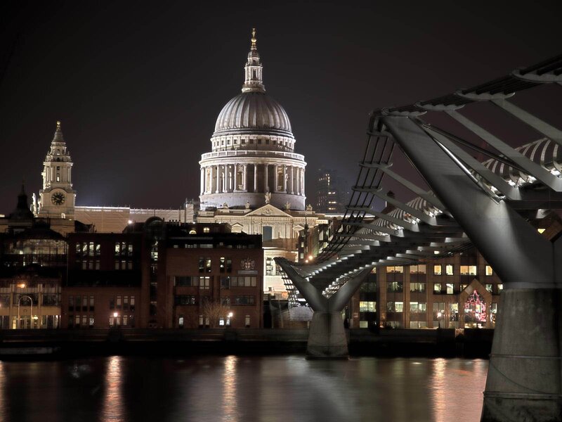 St Paul's Cathedral — Black, Dramatic, Night