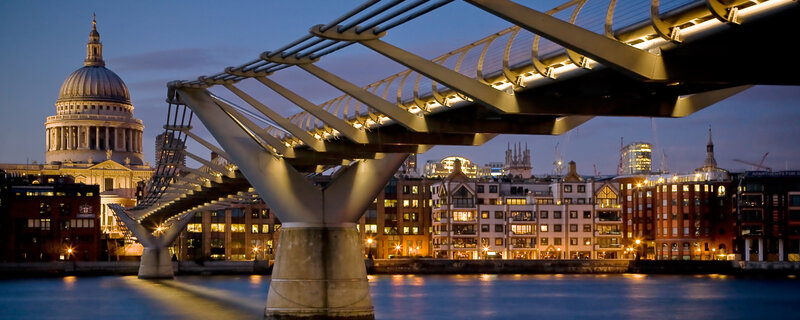 St Paul's Cathedral — Blue, Serene, Night, Photograph, London Bridge