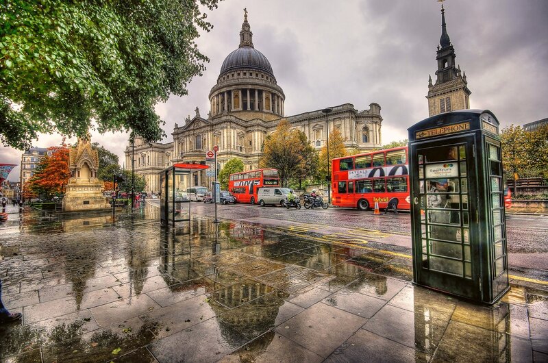 St Paul's Cathedral — Gray, Dramatic, Autumn