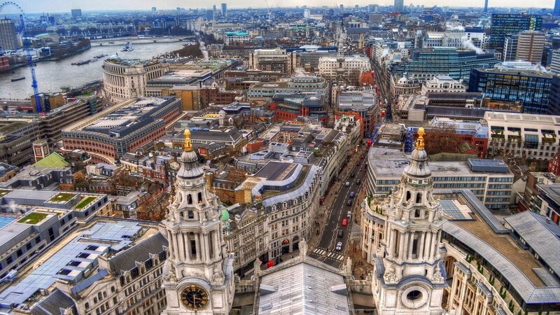 St Paul's Cathedral Towers — Gray, Dramatic