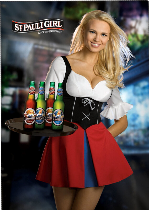 St Pauli Girl beer advertisement