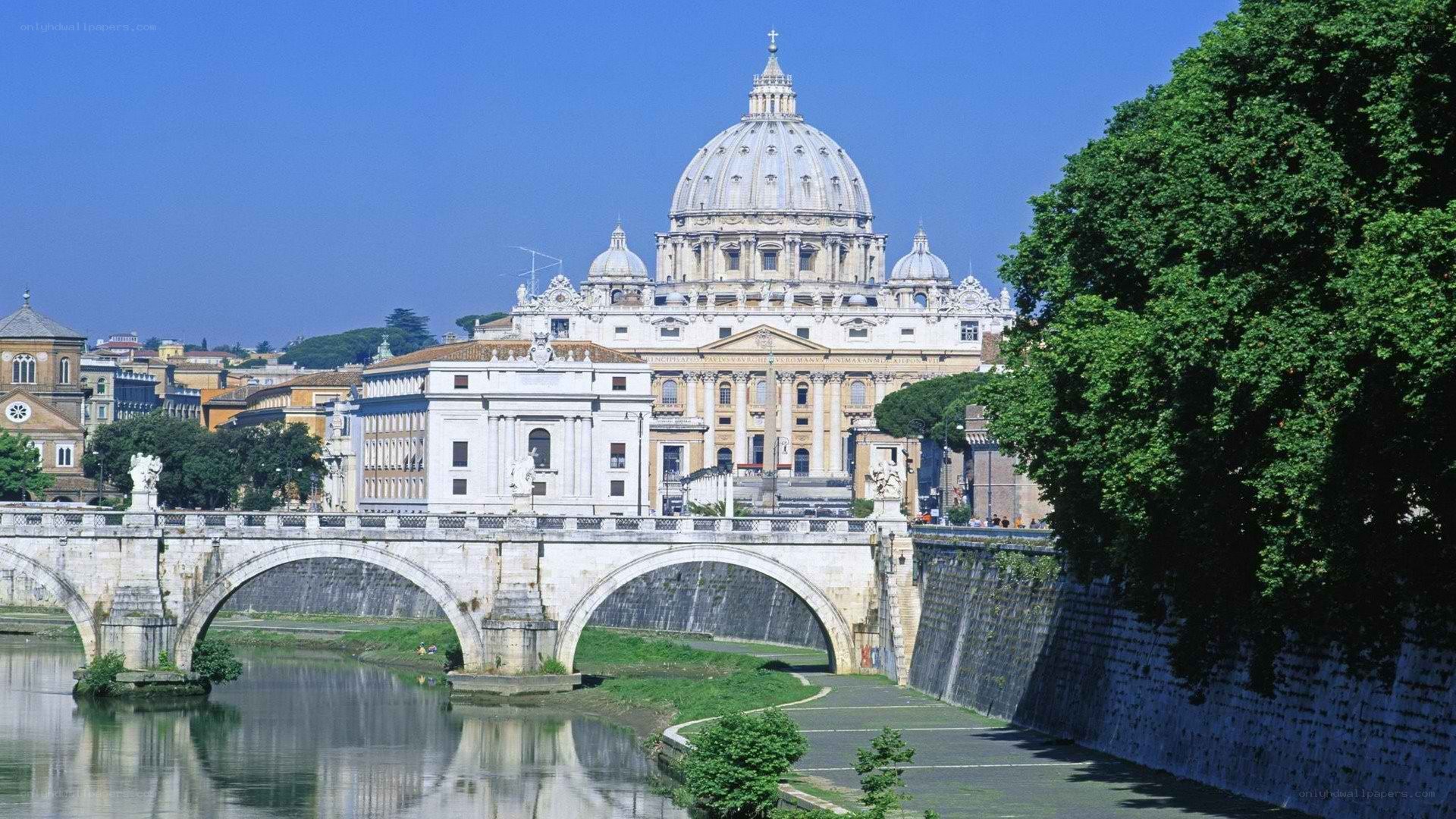 St. Peter's Basilica and Tiber River