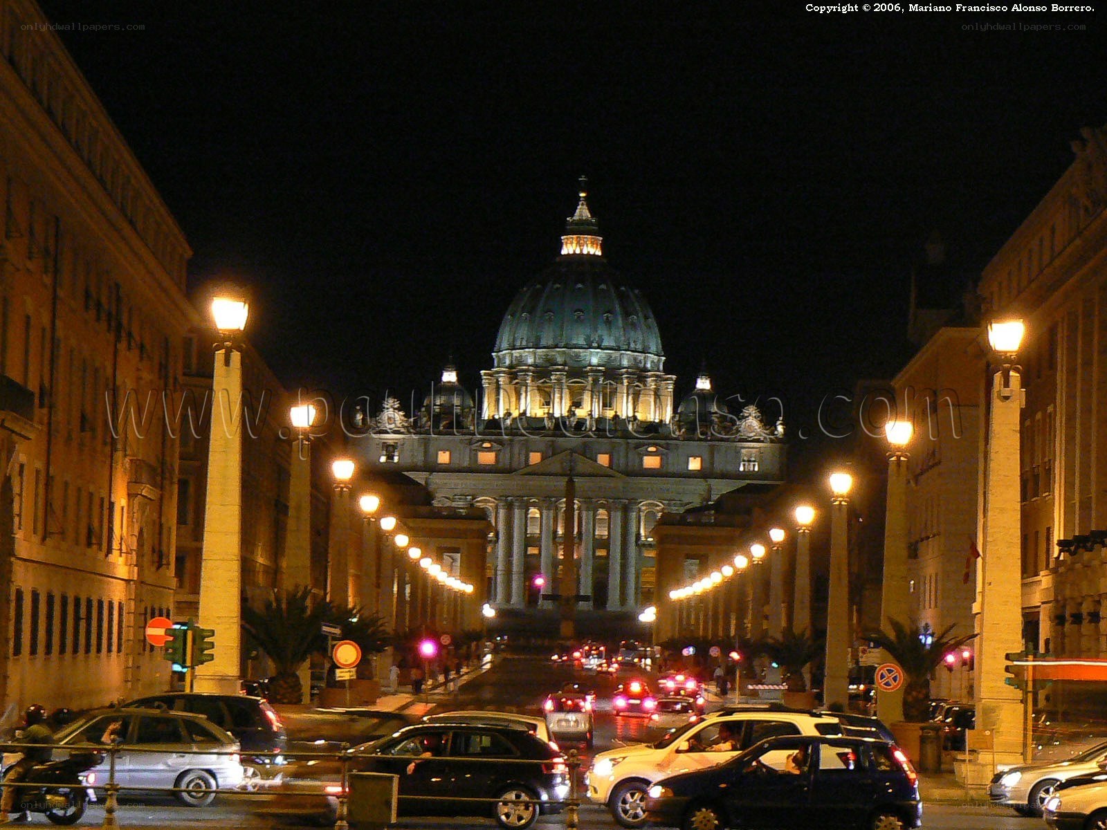 St. Peter's Basilica at night