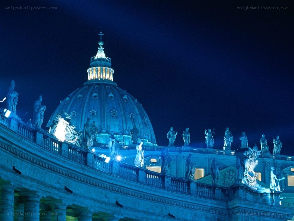 St Peter's Basilica at night