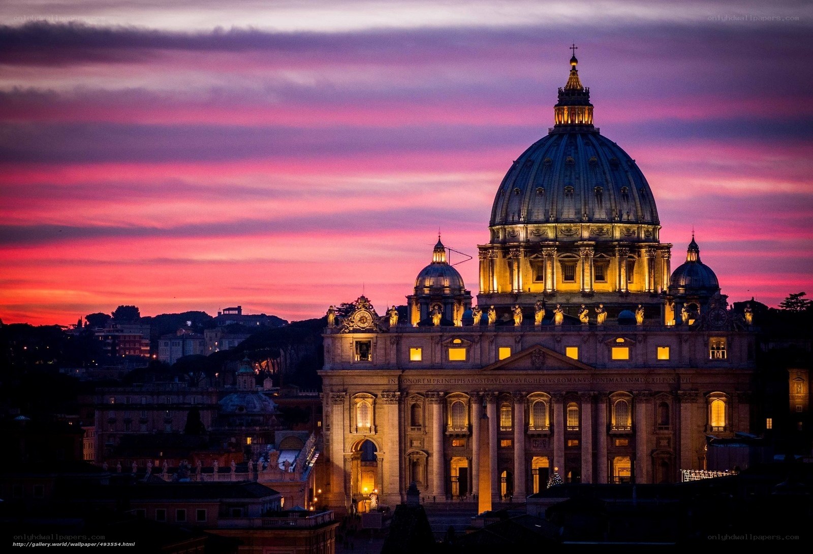 St. Peter's Basilica at sunset