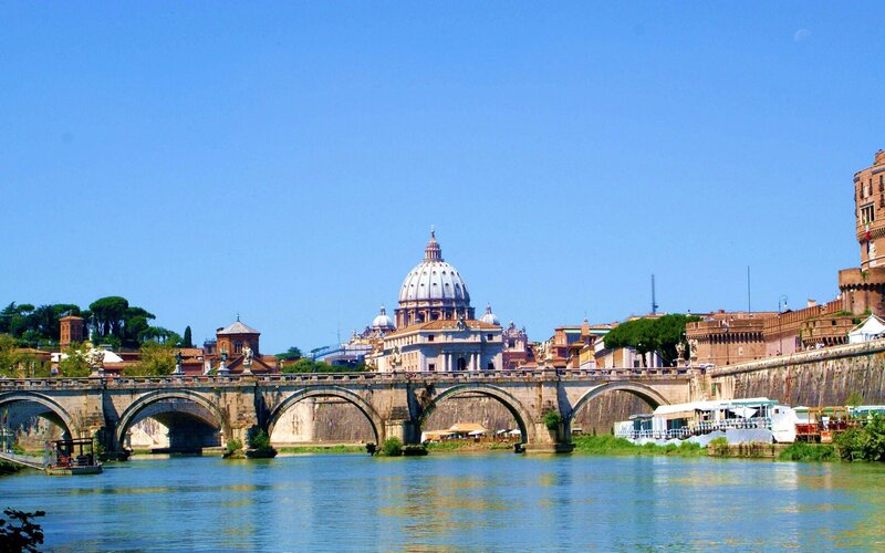 St. Peter's Basilica — Blue, Serene, Afternoon, Photograph