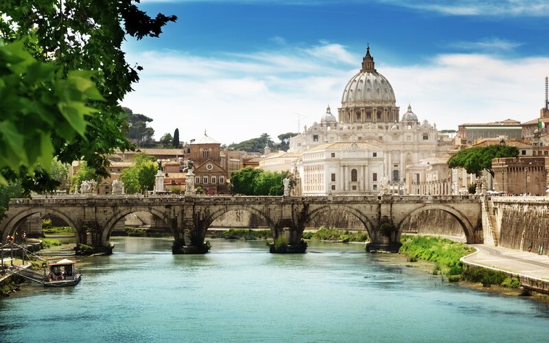 St. Peter's Basilica — Blue, Serene, Afternoon