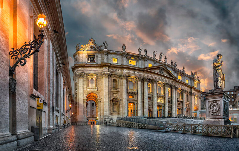 St. Peter's Basilica — Gray, Dramatic