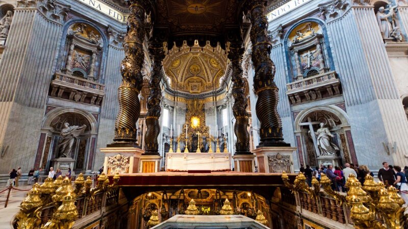 St. Peter's Basilica Interior — Gold