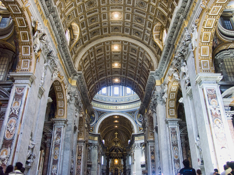 St. Peter's Basilica Interior — White