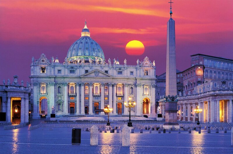 St. Peter's Basilica — Purple, Dramatic