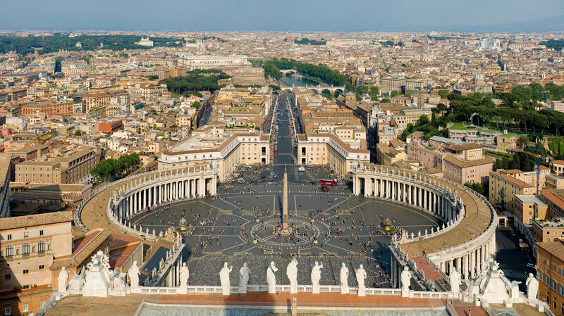 St Peter's Square aerial view