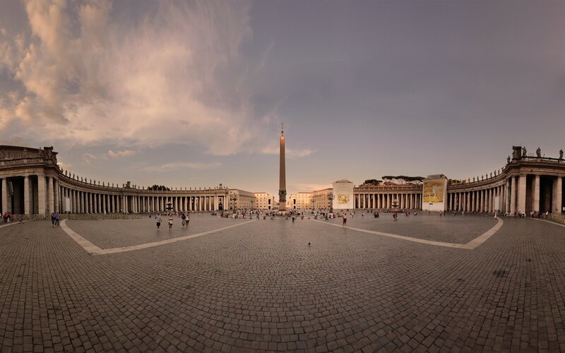 St. Peter's Square at dusk