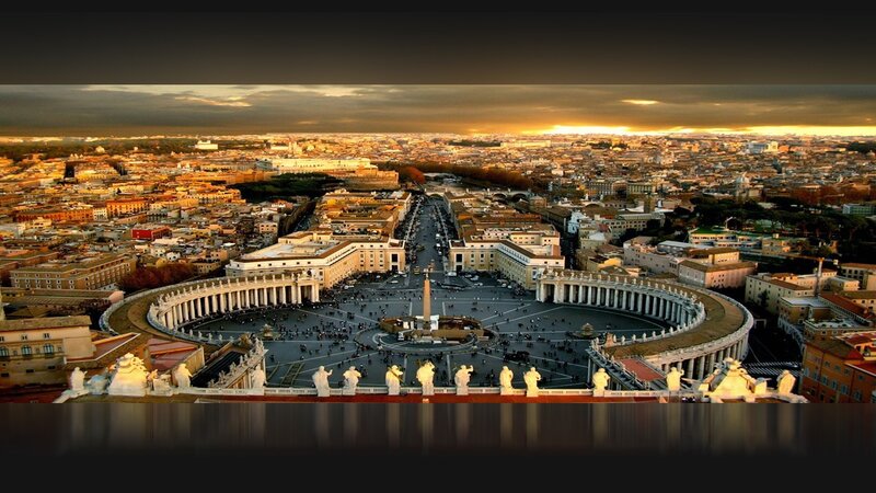 St. Peter's Square at sunset