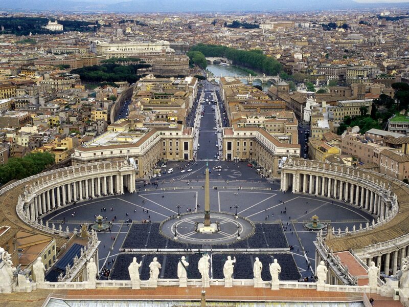 St. Peter's Square — Brown, Serene, Afternoon, Photograph, Obelisk