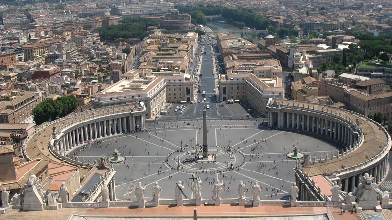 St. Peter's Square — Gray, Serene, Afternoon, Photograph